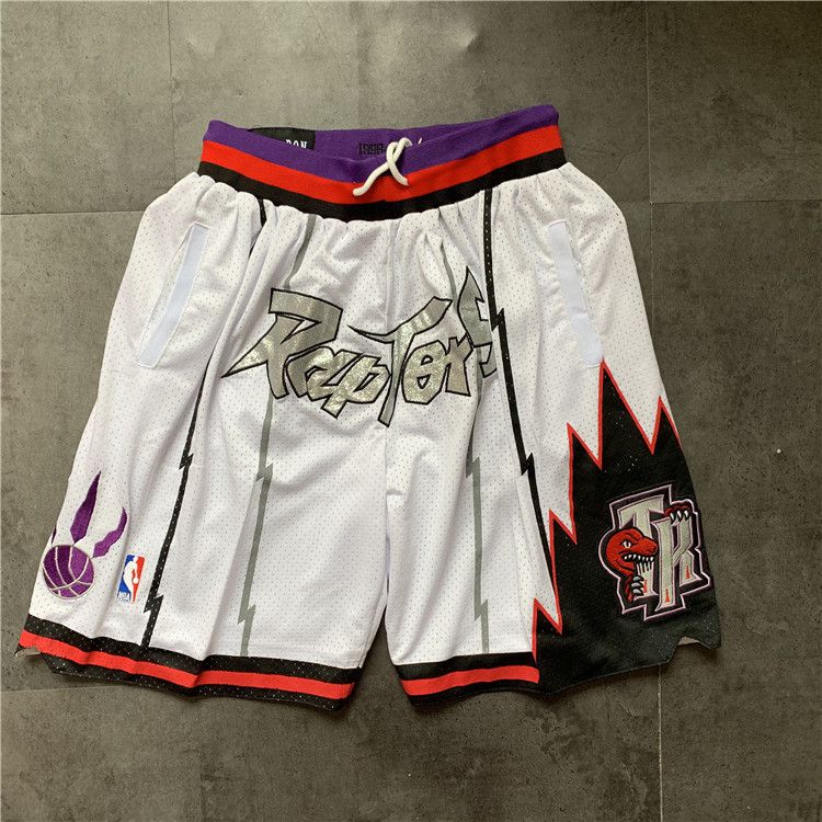 Men NBA 2021 Toronto Raptors White Shorts 1->toronto raptors->NBA Jersey